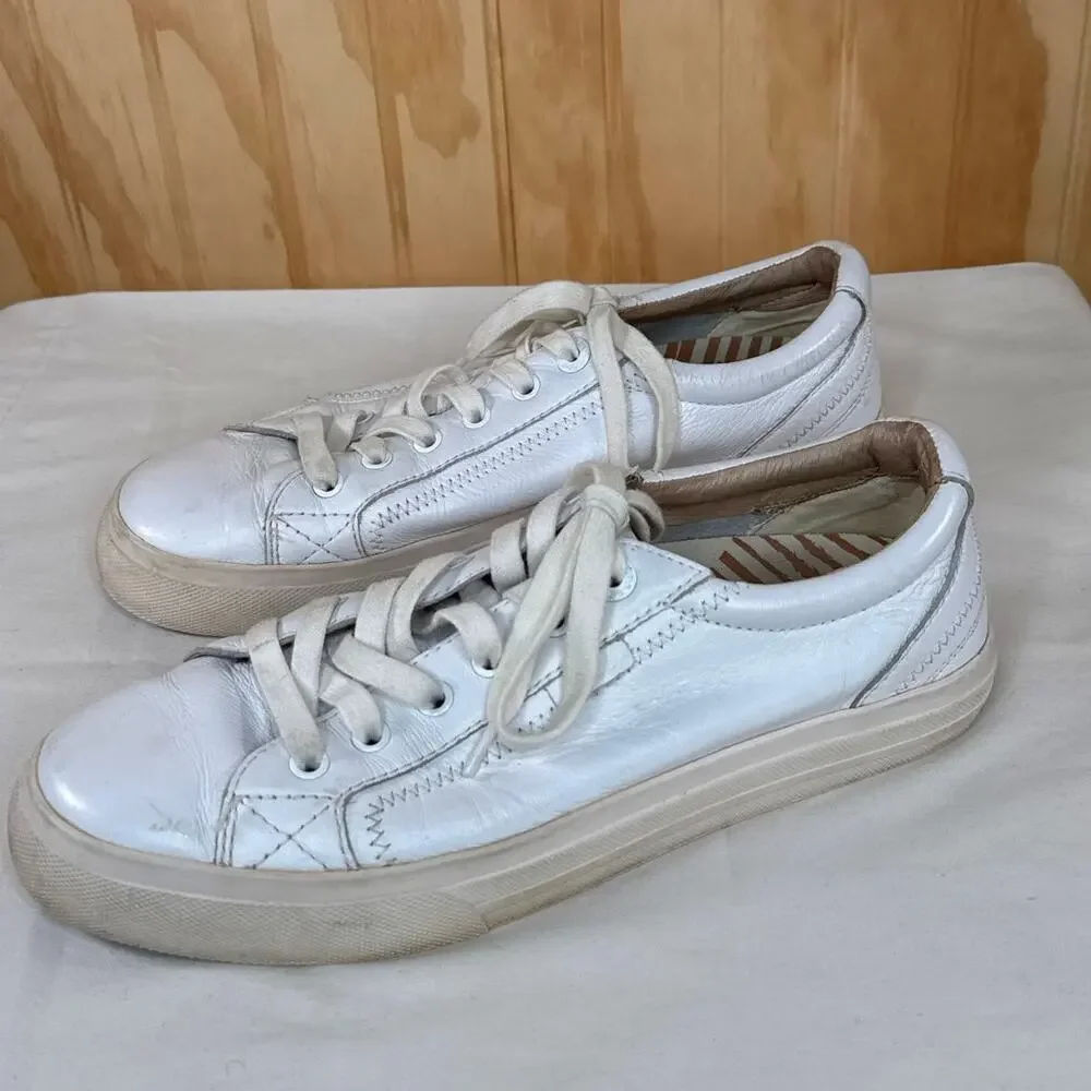 Taos white leather sneakers women’s size 9.5